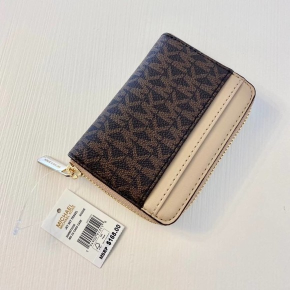 NWT MICHAEL KORS Medium Zip Around Card Case Wallet - Picture 2 of 4